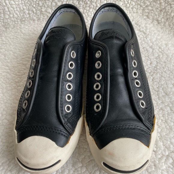 Converse Jack Purcell Unisex Leather Slipon Sneakers - Picture 6 of 16